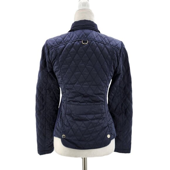 Massimo Dutti Black Quilted Zipper Jacket Womens Small - Picture 4 of 10